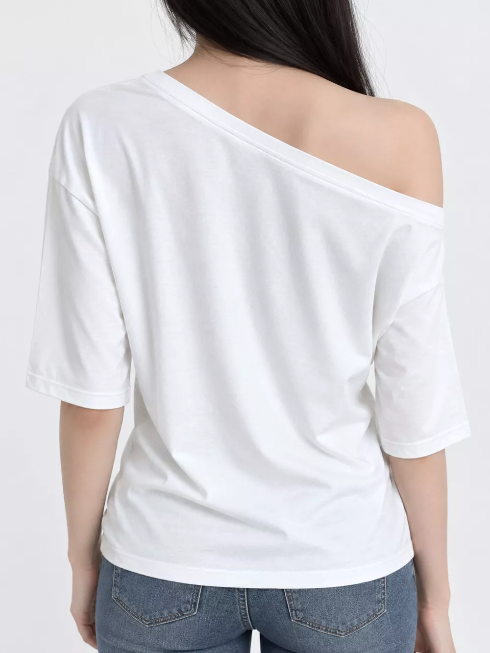 Boat Neck Short Sleeve T-Shirt, image 3