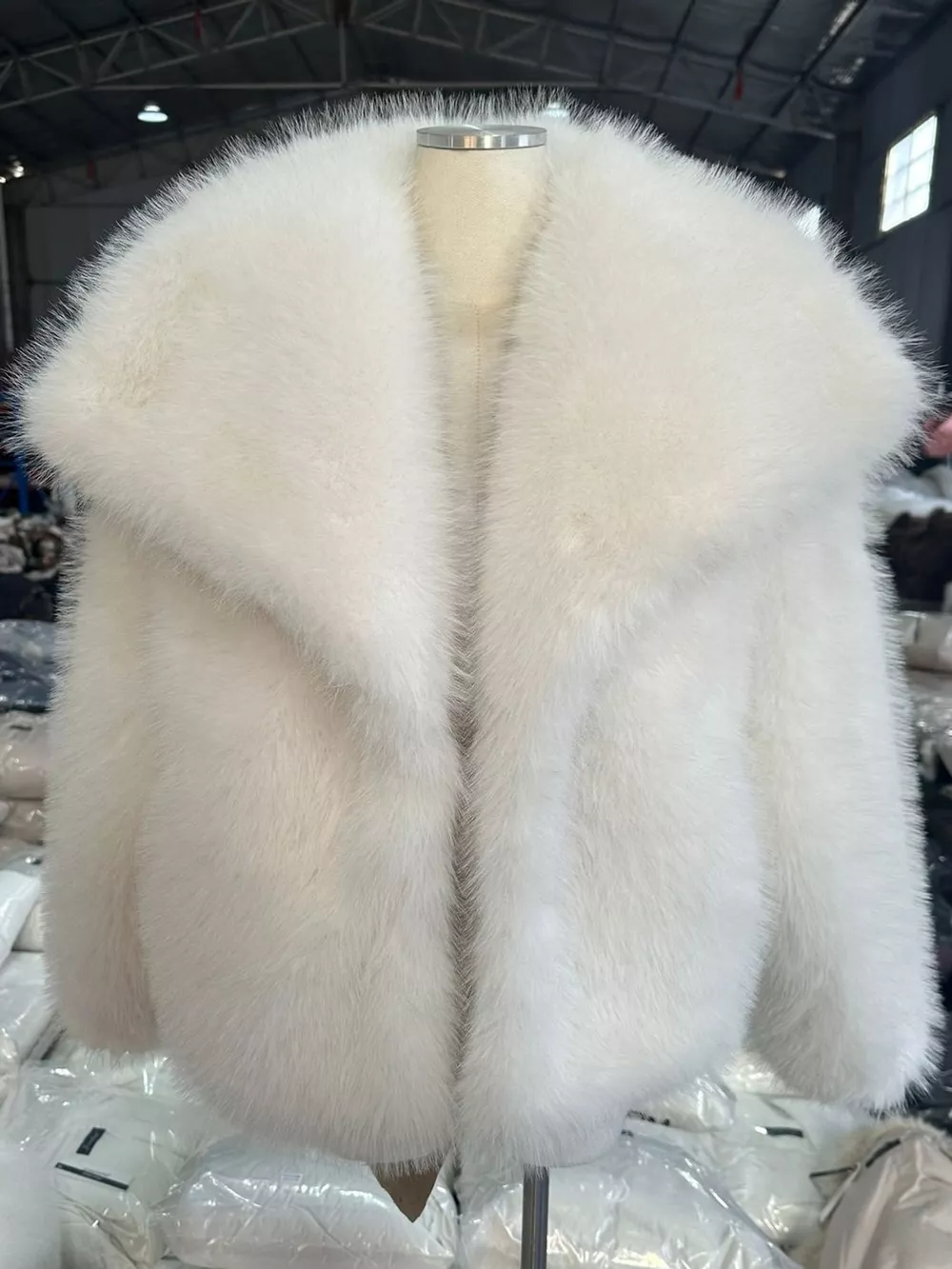 Fox Fur Collar Winter Outerwear