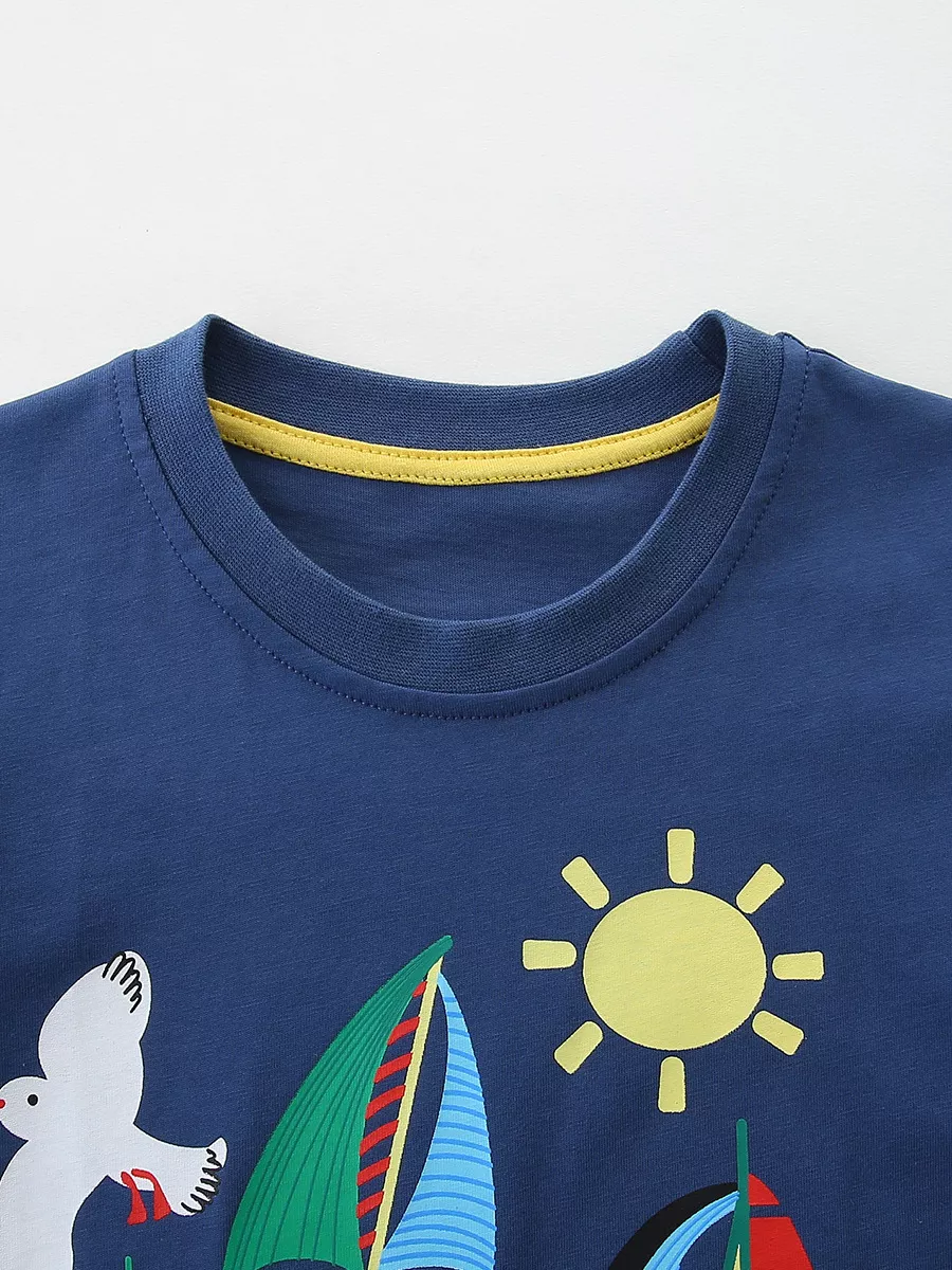 Children's Nautical Graphic Round Neck T-Shirt, image 2