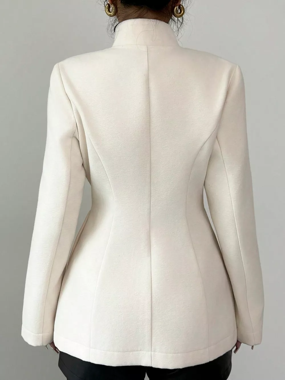 Stand-Collar Single-Breasted Outerwear, image 2