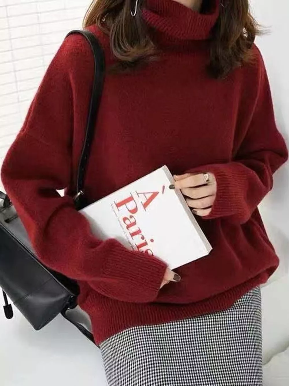 Turtleneck Dropped Shoulder Sweater, image 22