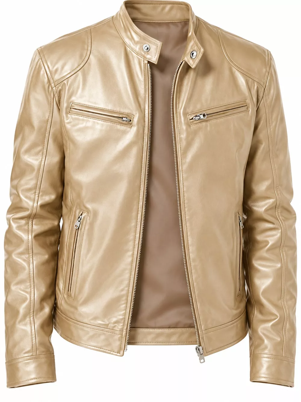 Men's Full Size Faux Leather Zip Up Jacket Plus Size, image 53