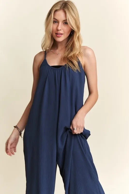 Wide Leg Casual Cami Jumpsuit, image 6