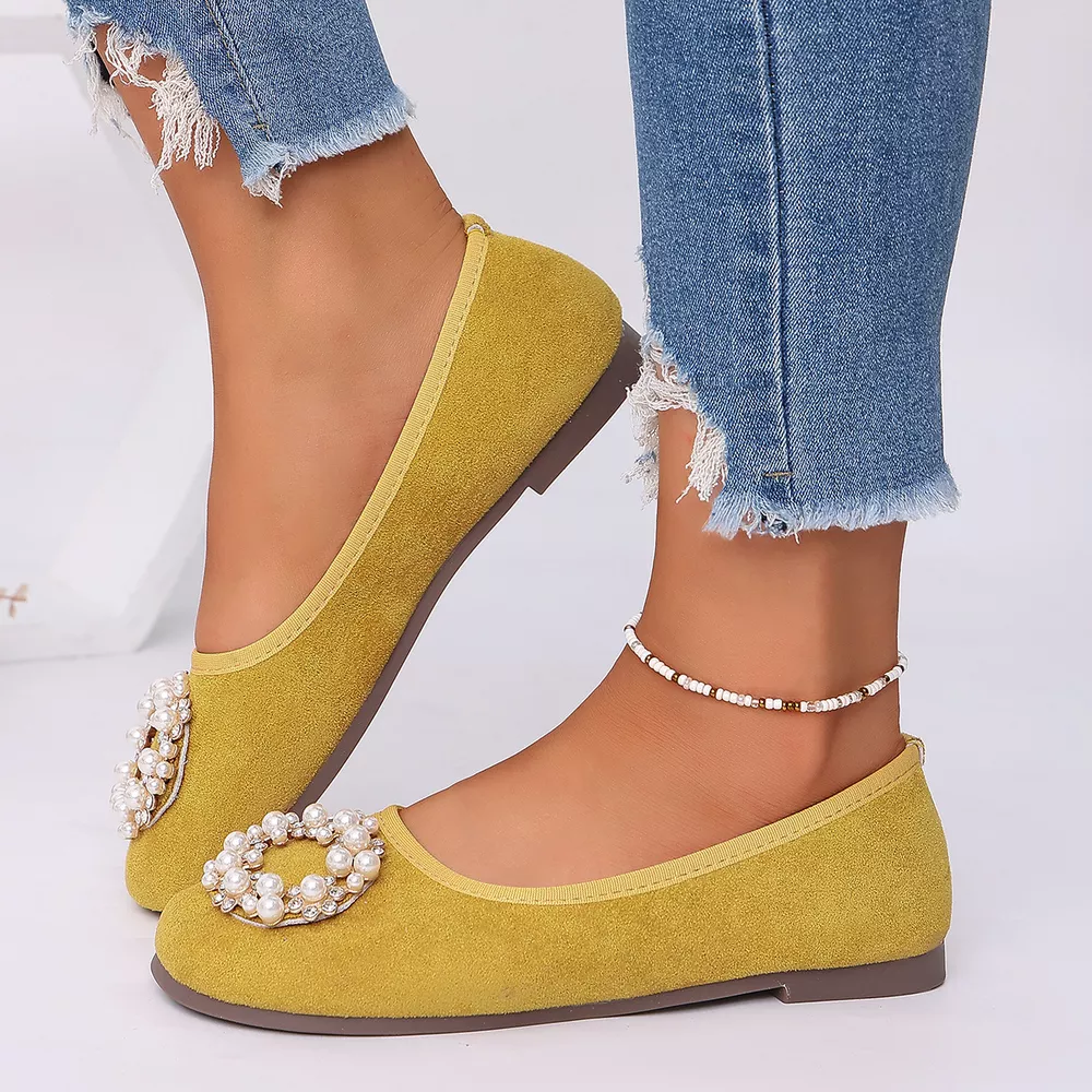 Pearl Embellished Slip-Ons, image 10