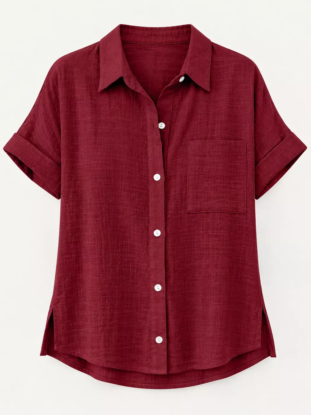 Full Size Button Up Short Sleeve Shirt Plus Size, image 44