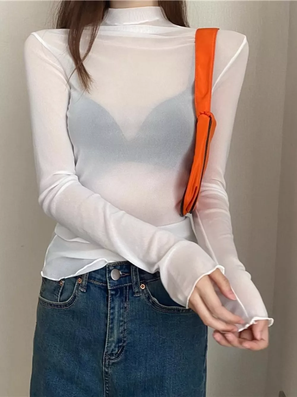 Turtleneck Long Sleeve Slim Fit T-Shirt, image 11