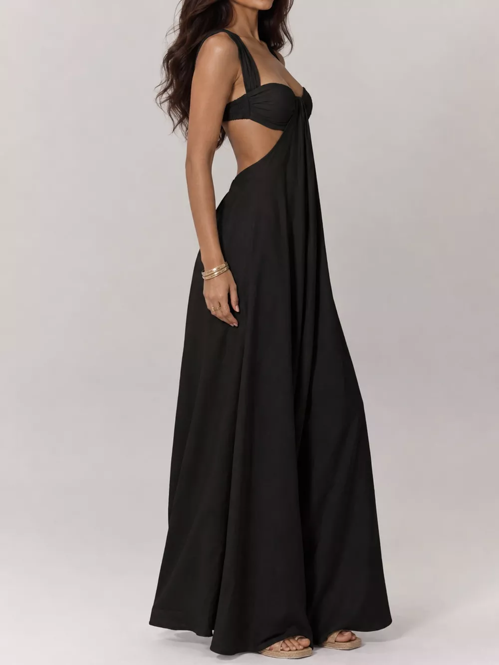 Backless Wide-Leg Jumpsuit with Cut-out Detail, image 8
