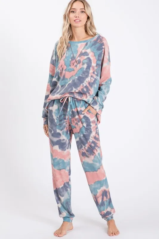 Tie Dye French Terry Casual Pants, image 6