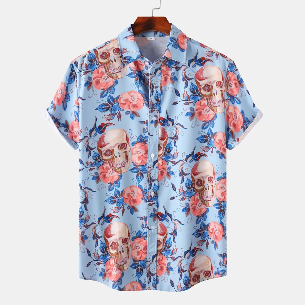 Men's Full Size Printed Short Sleeve Casual Shirt Plus Size, image 16