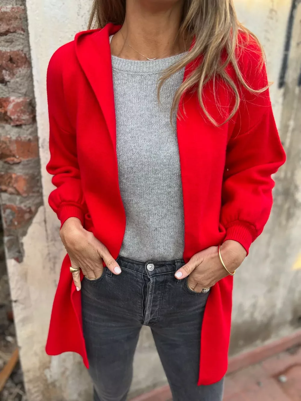 Full Size Open Front Drop Shoulder Hooded Cardigan Plus Size, image 3