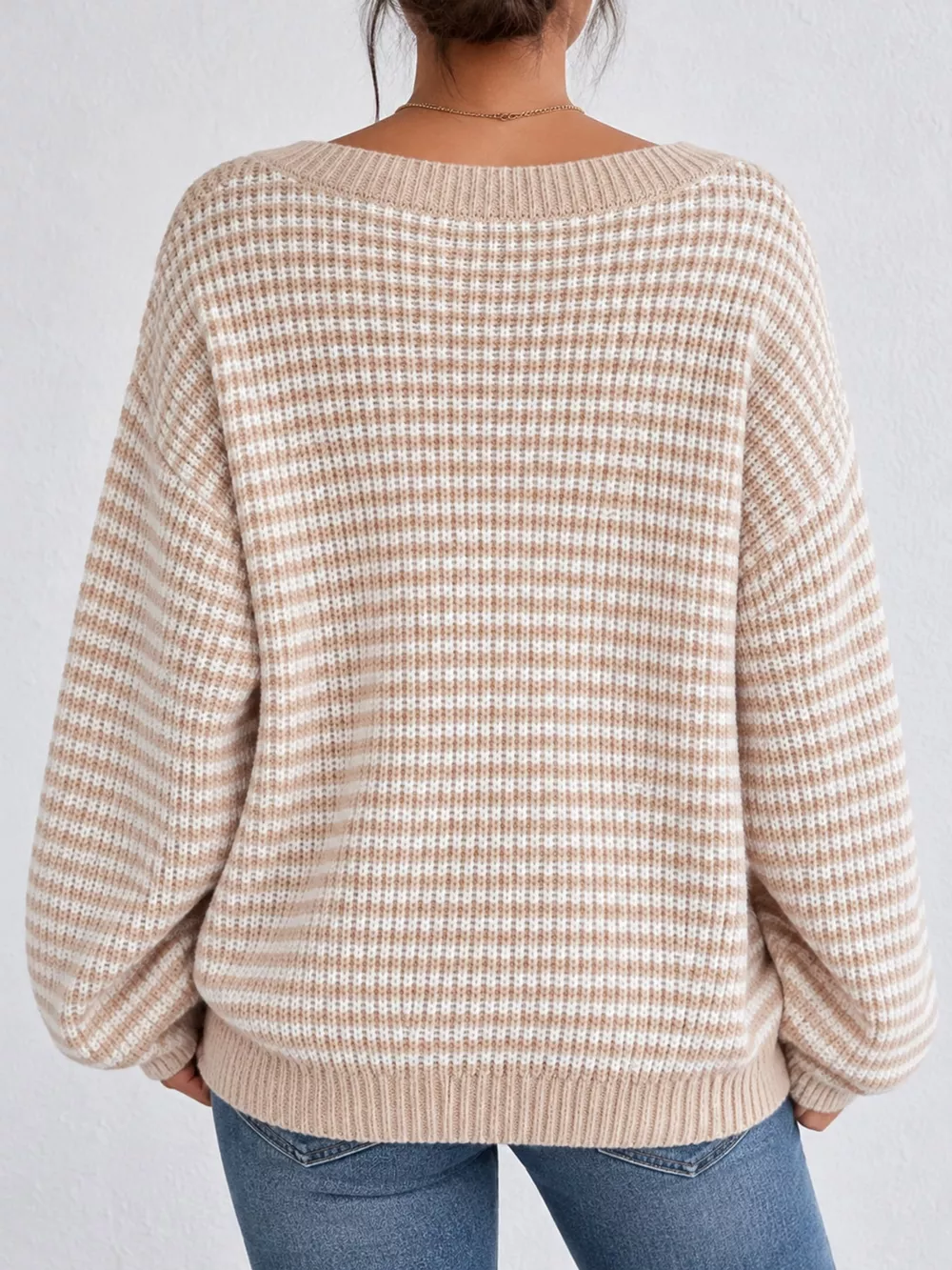 Striped Knit Boat Neck Sweater, image 23