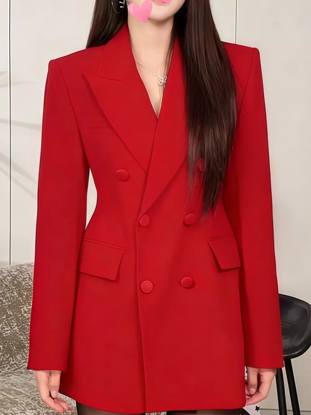 Full Size Double-Breasted Slim-Fit Blazer Plus Size, image 14