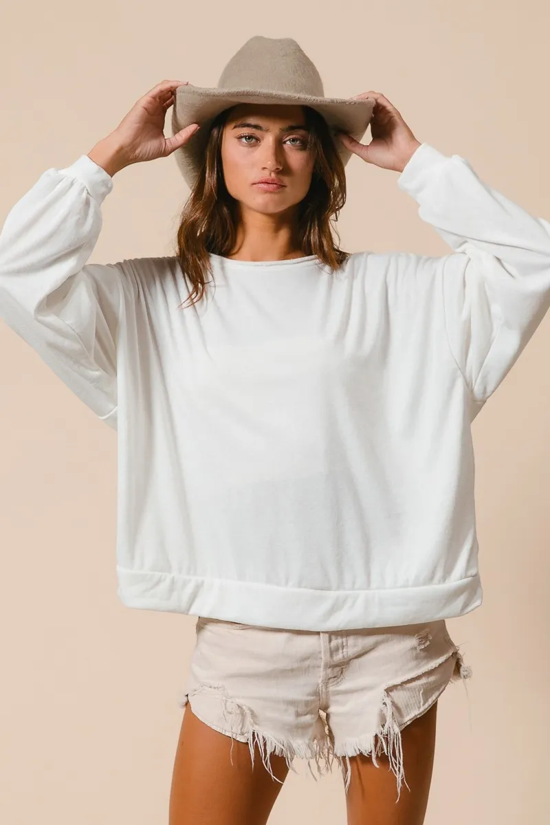 Loop Terry Pull Over With Cut Edge Band, image 7