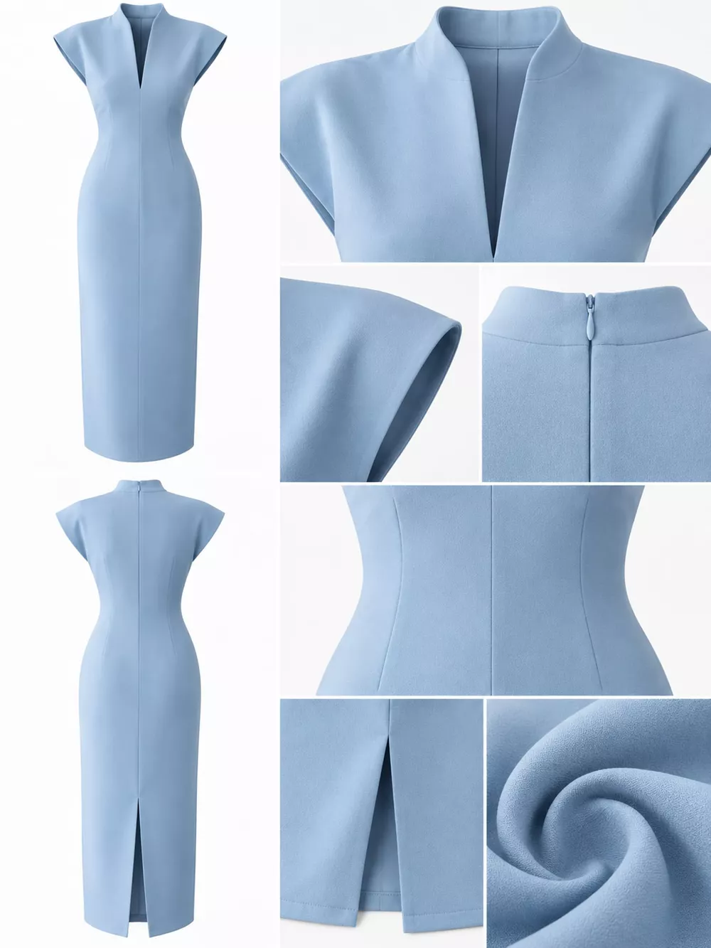 Slit Sleeveless Bodycon Midi Dress, image 21