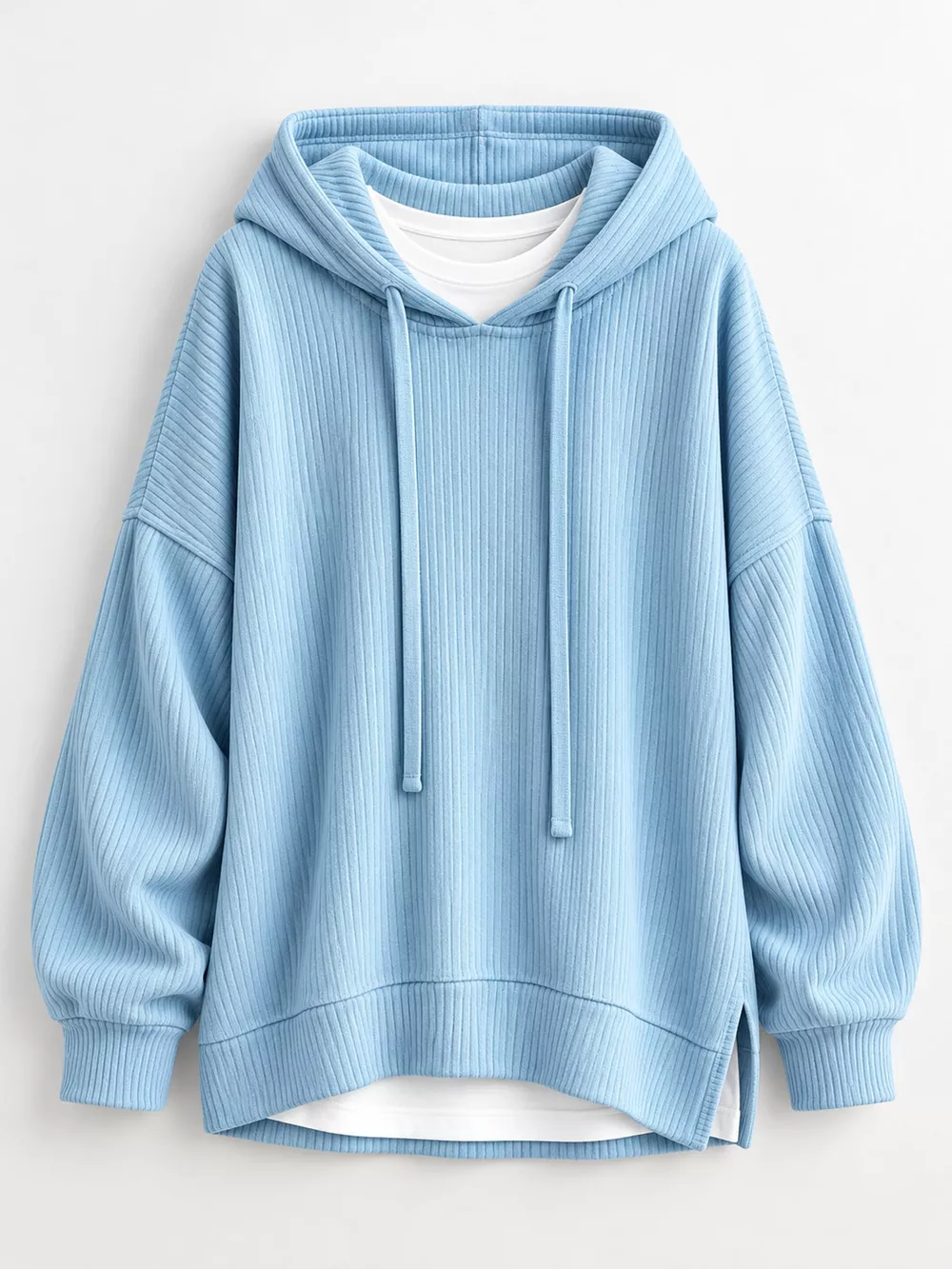 Drawstring Dropped Shoulder Hoodie, image 29