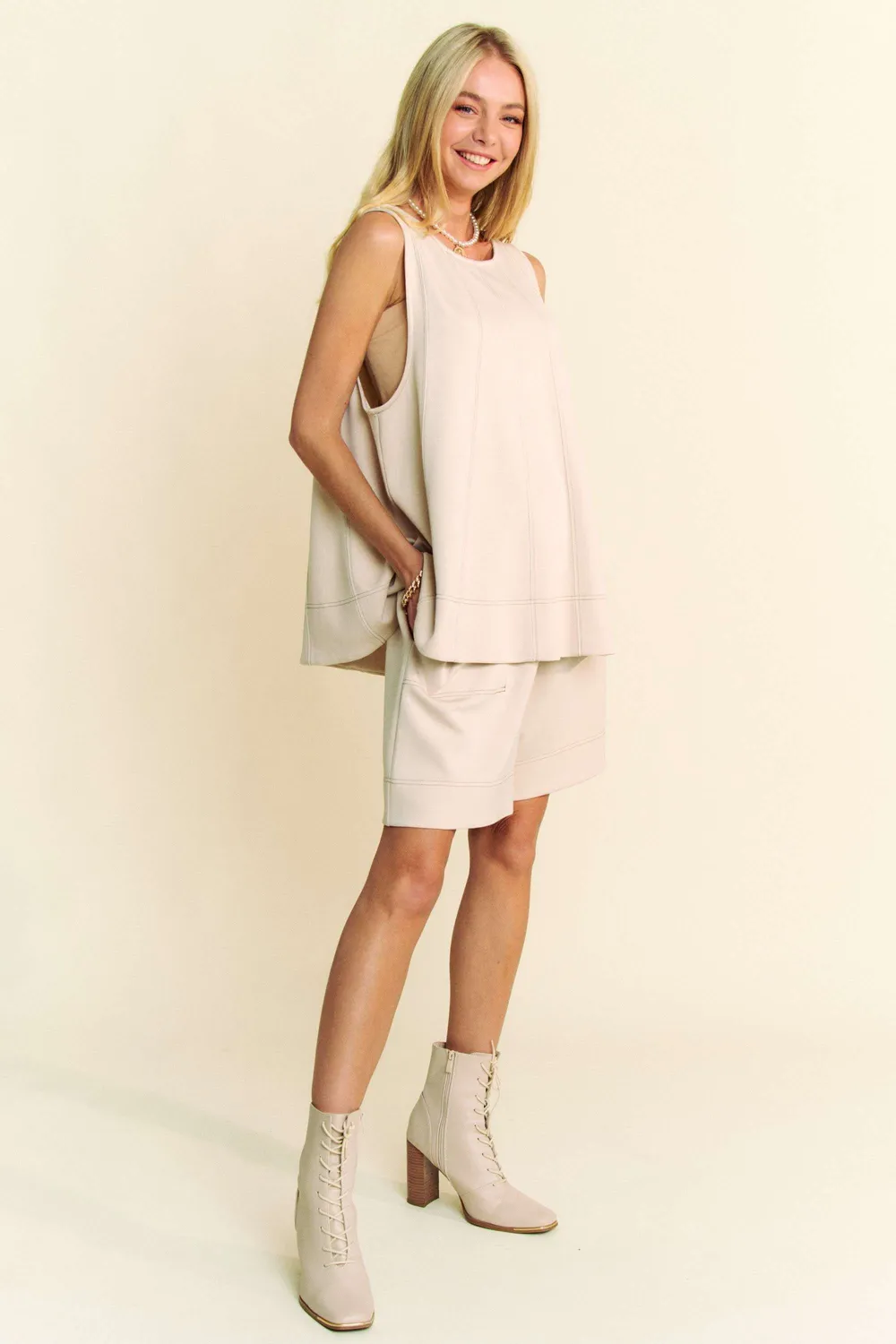 Contrast Seam Top and Short Set, image 2