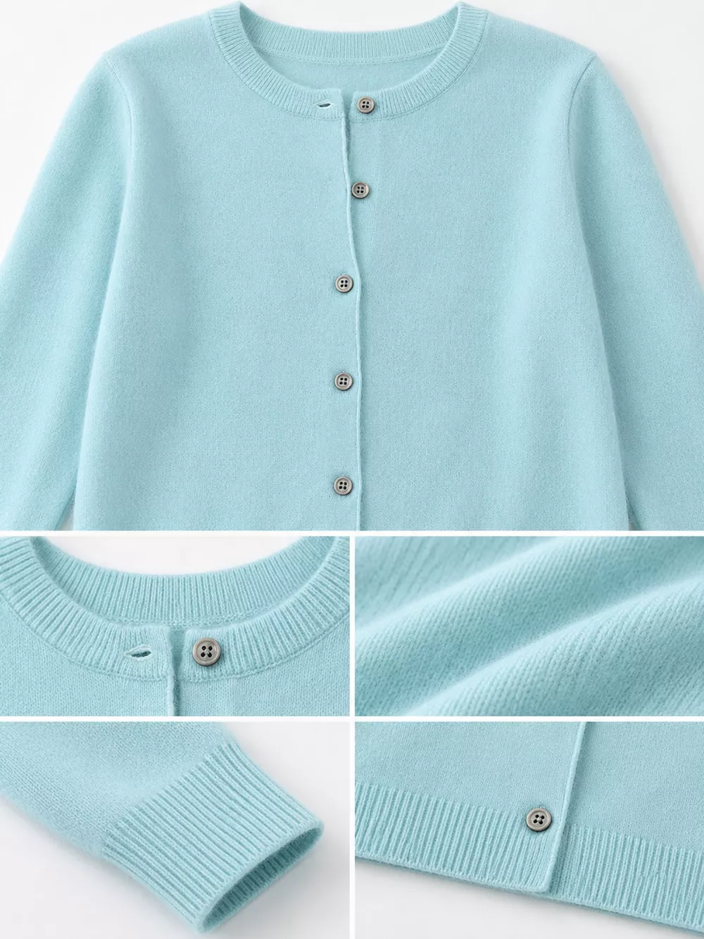 Crew-Neck Button-Down Cardigan, image 15