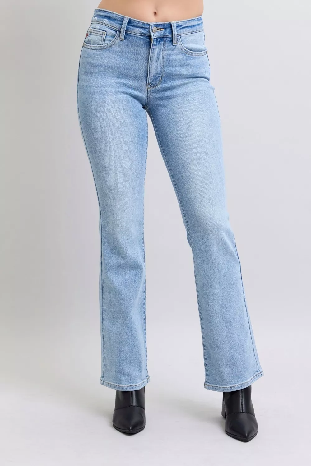 Mid Rise Thermal Bootcut Jeans, image 12