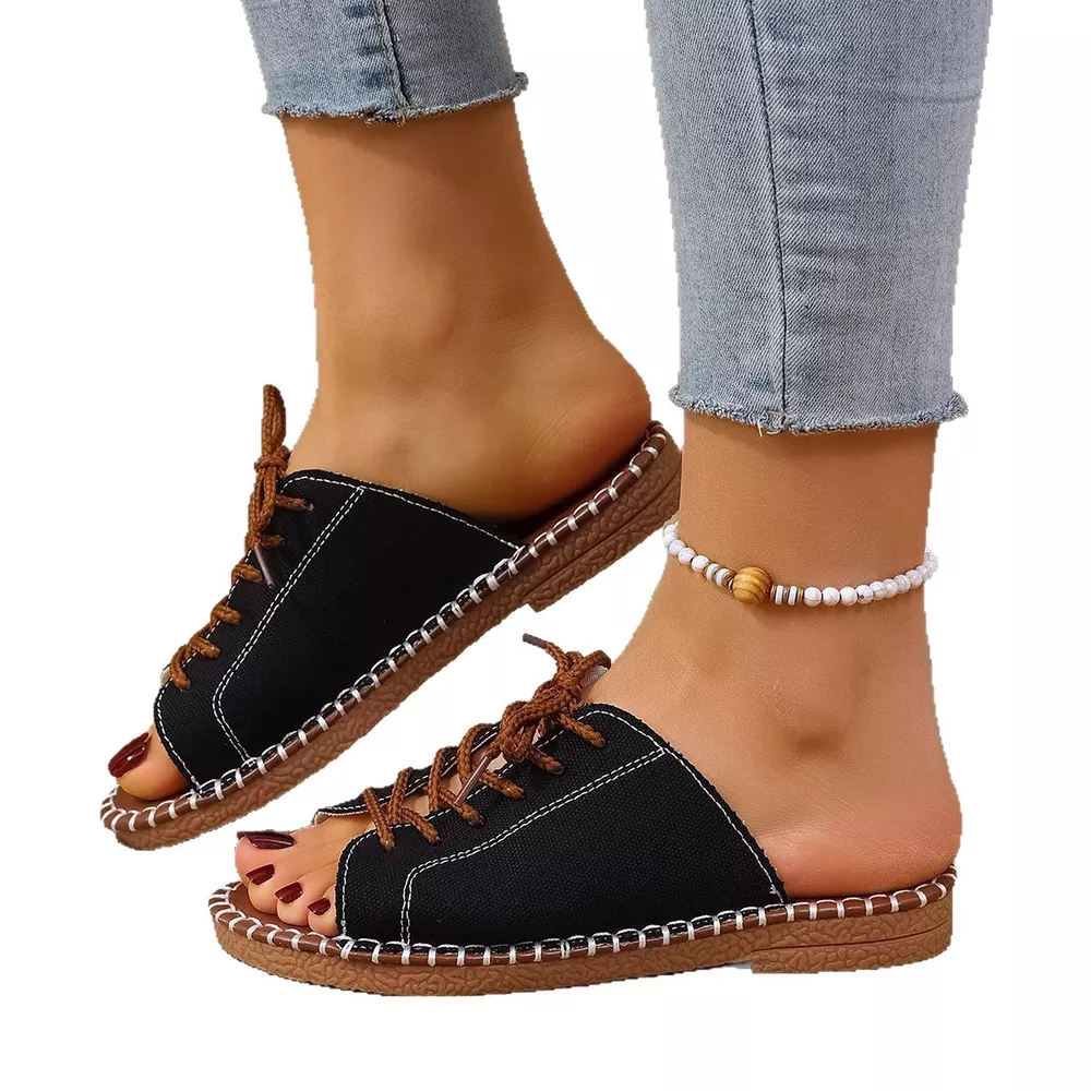 Open Toe Lace Up Sandals, image 6