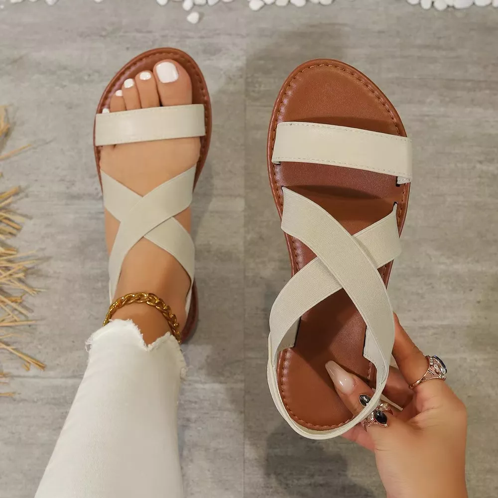 Open Toe Crisscross Sandals, image 2