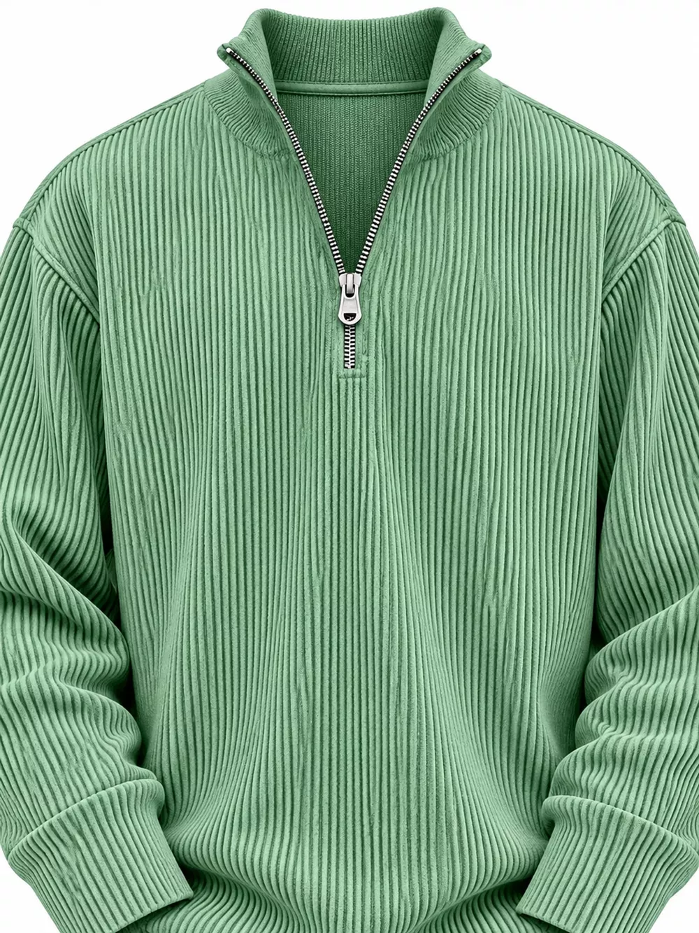 Men's Full Size Quarter-Zip Long Sleeve Sweatshirt Plus Size, image 15