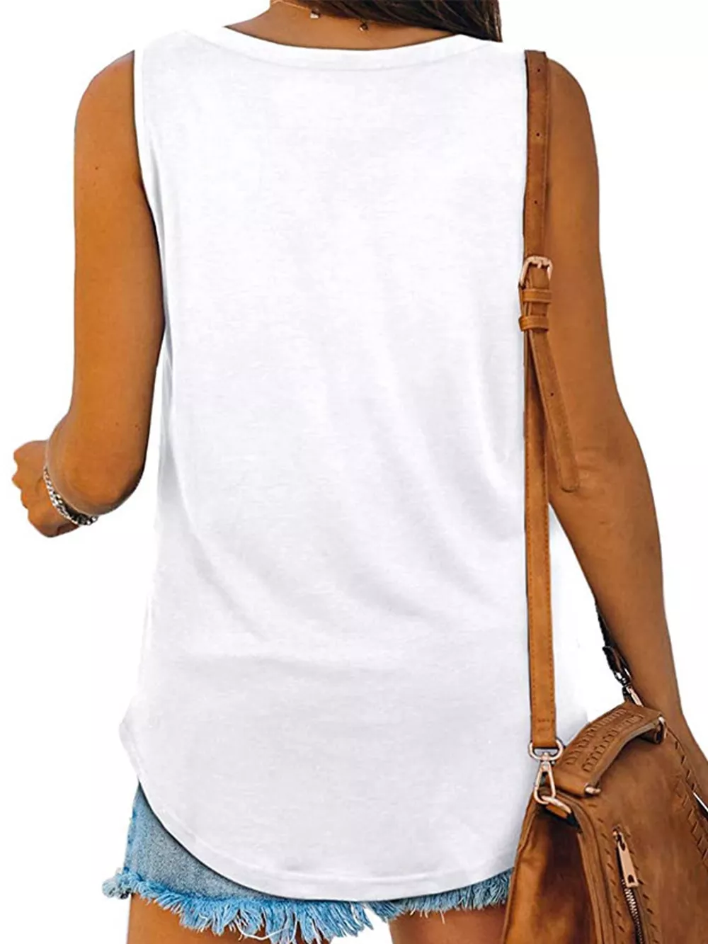 V-Neck Casual Loose Fit Tank Top, image 25