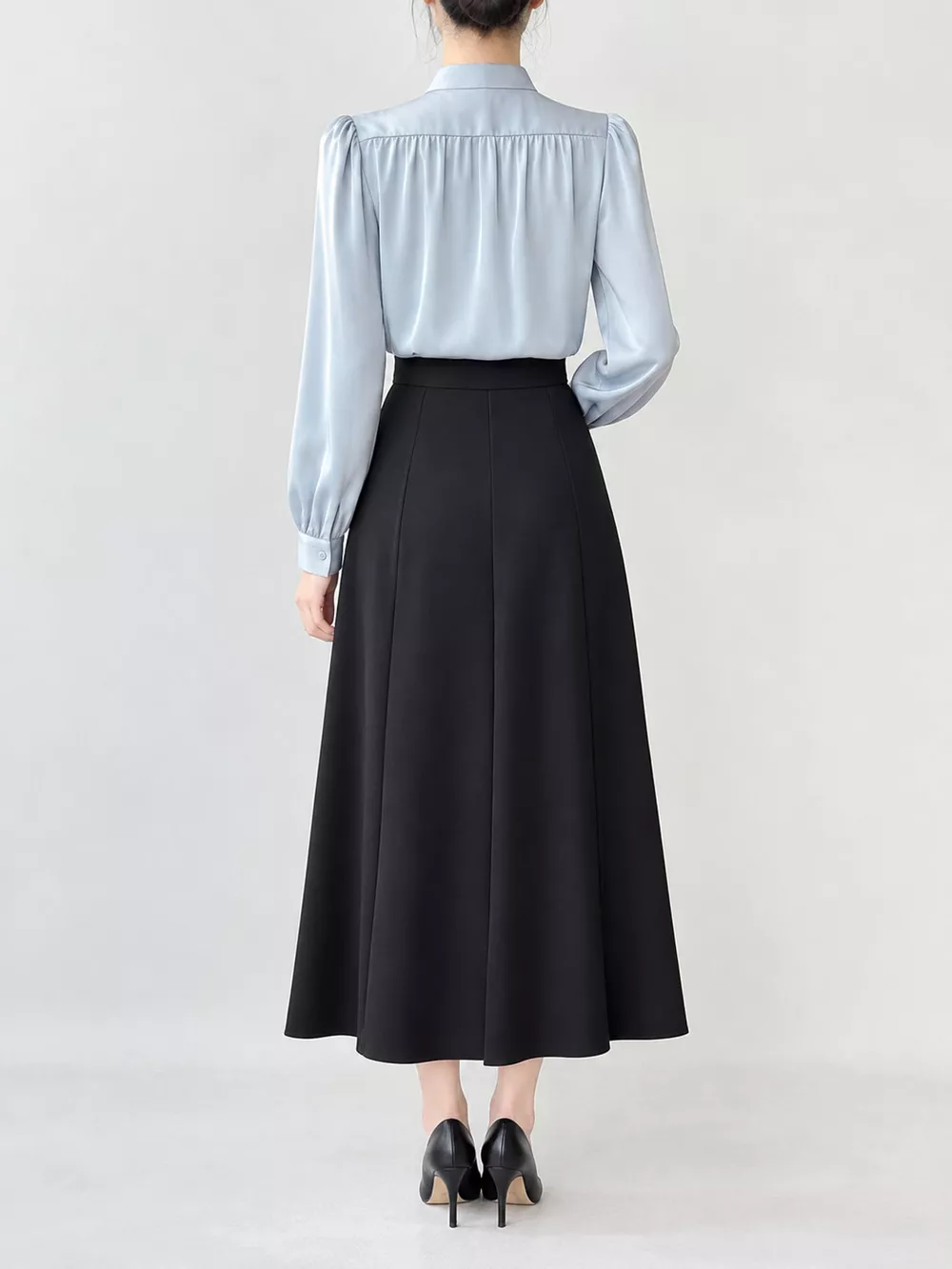 Full Size Tie Front Long Sleeve Shirt Plus Size, image 8