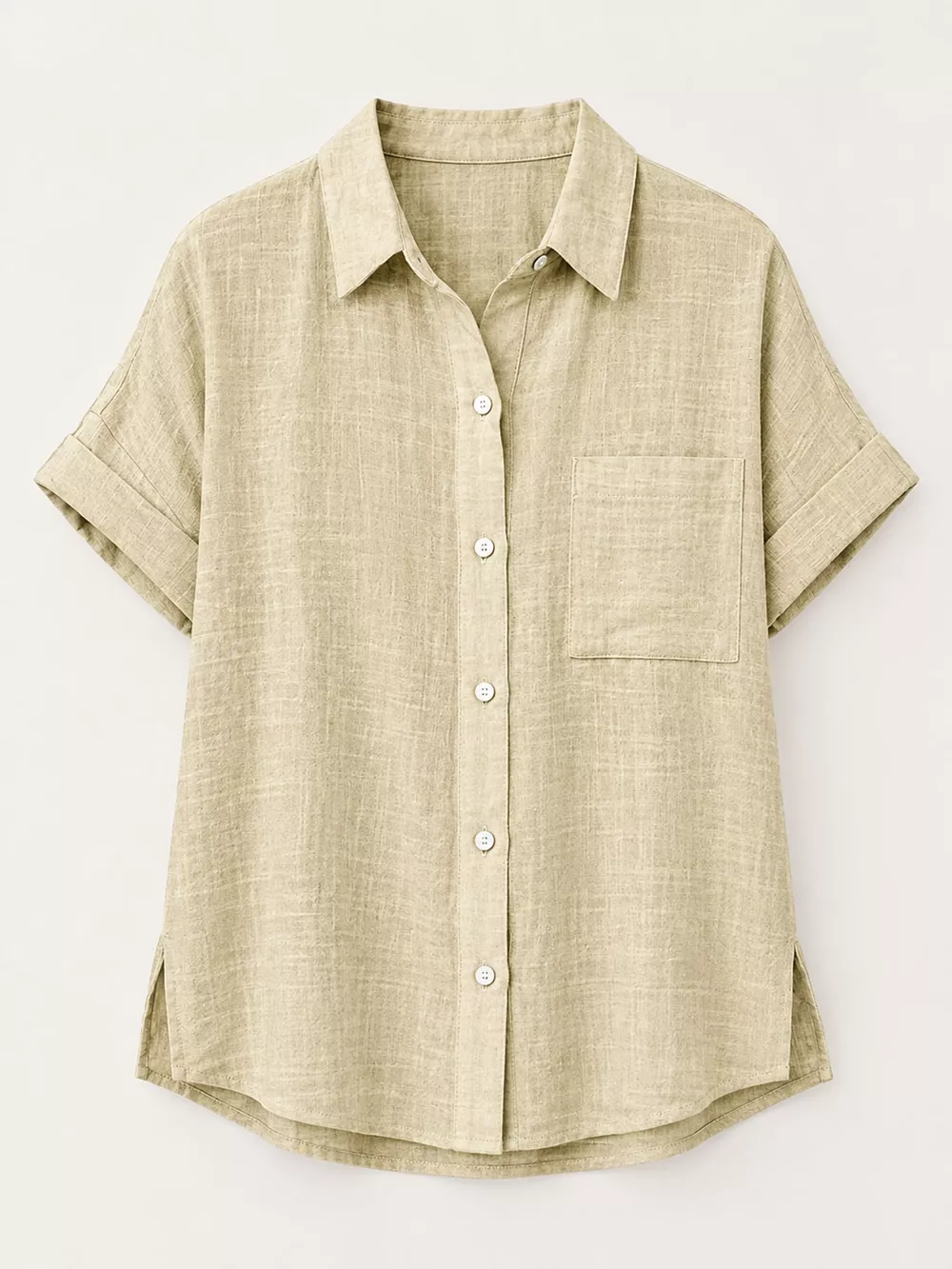 Full Size Button Up Short Sleeve Shirt Plus Size, image 19