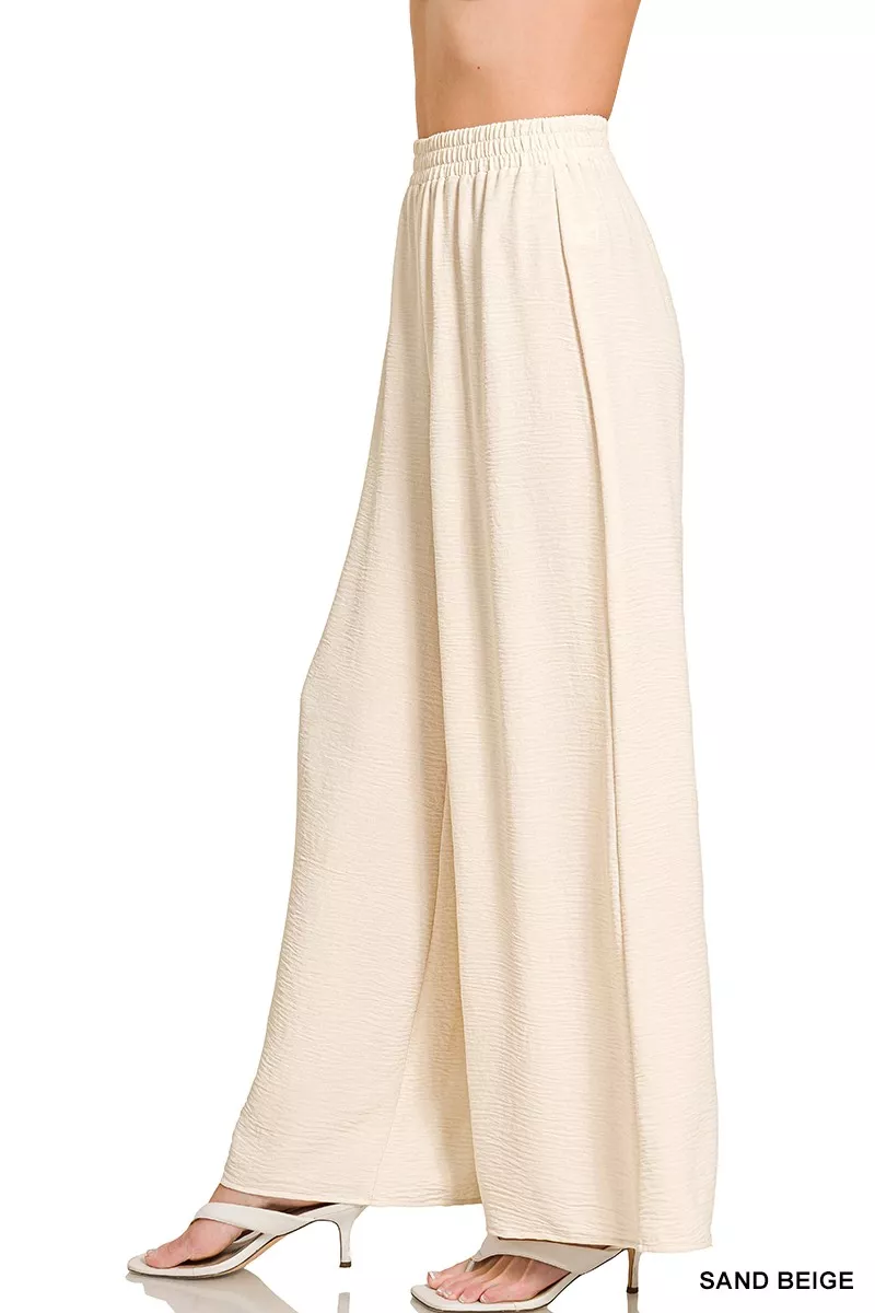 Woven Airflow Elastic Waistband Pants, image 7