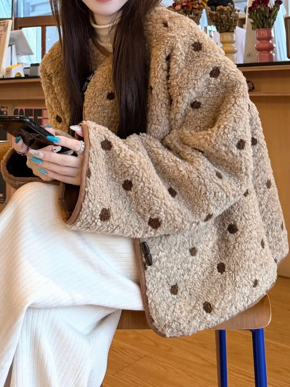 Polka Dot Toggle Jacket, image 4