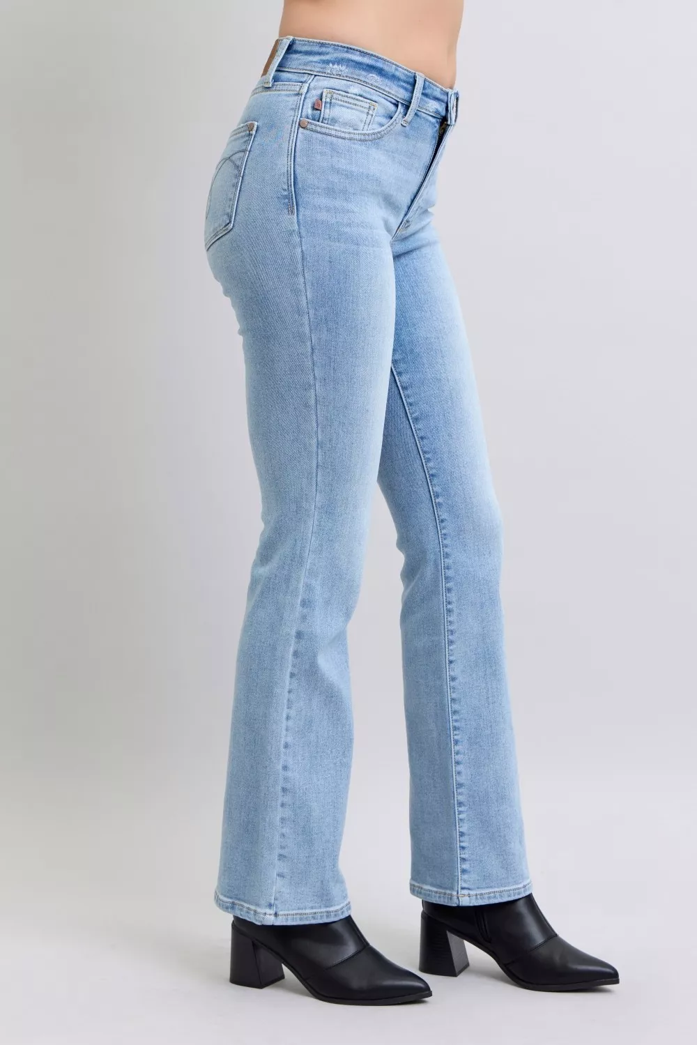 Mid Rise Thermal Bootcut Jeans, image 13