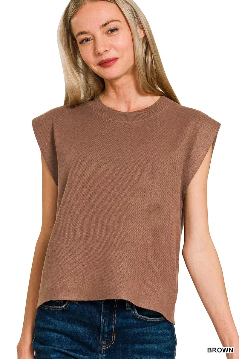 Round Neck Viscose Sweater Vest, image 3
