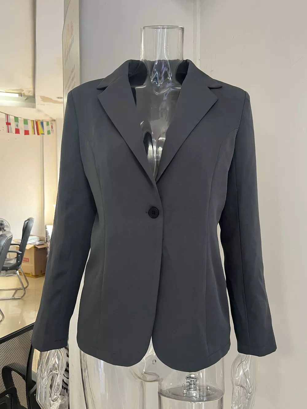 Slim-Fit Single-Button Casual Blazer, image 2