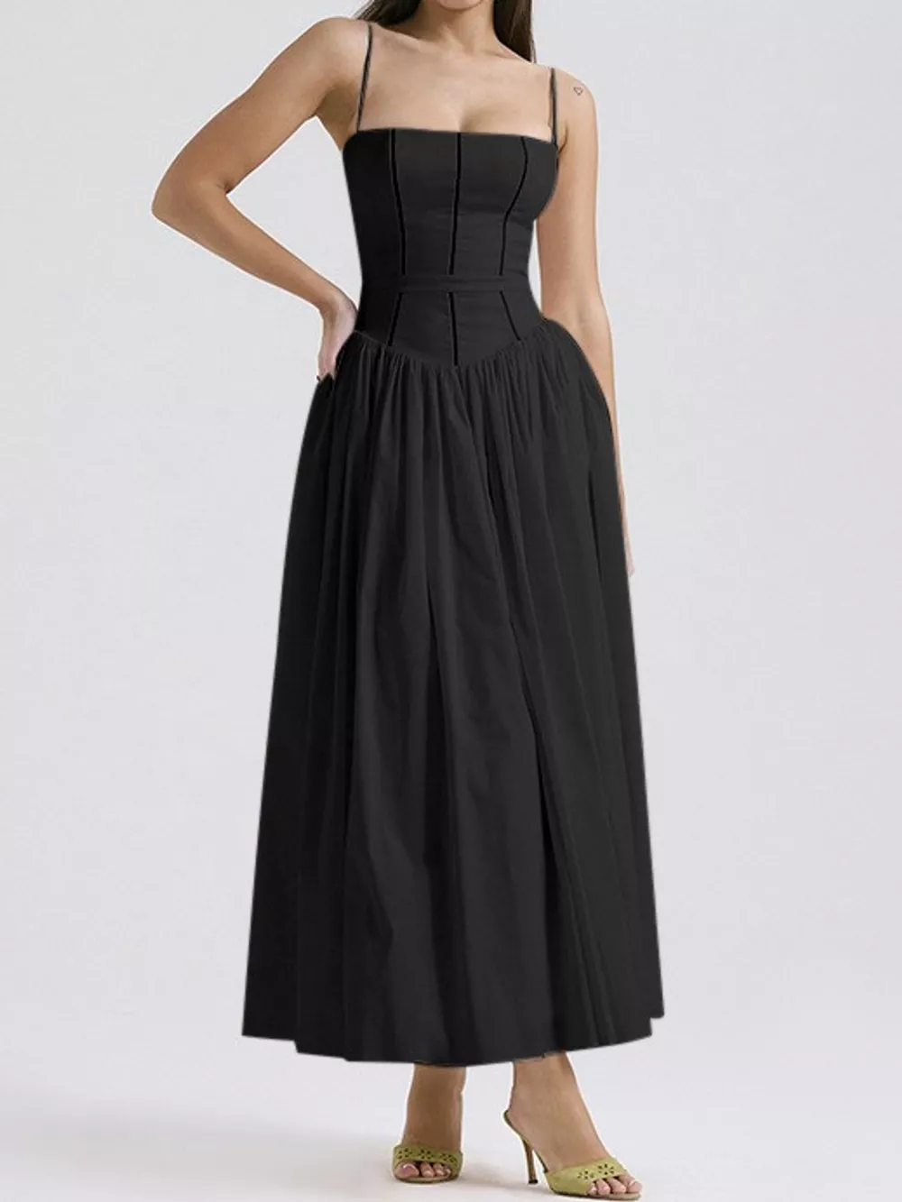 Floral Spaghetti Straps Midi Dress, image 10