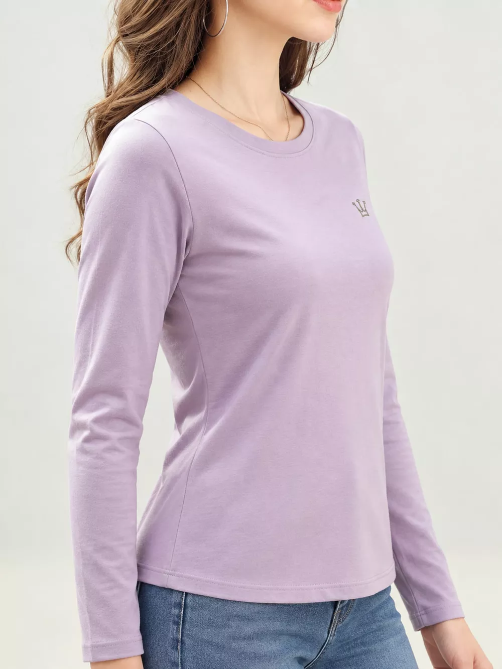 Full Size Crown Long Sleeve T-Shirt Plus Size, image 26