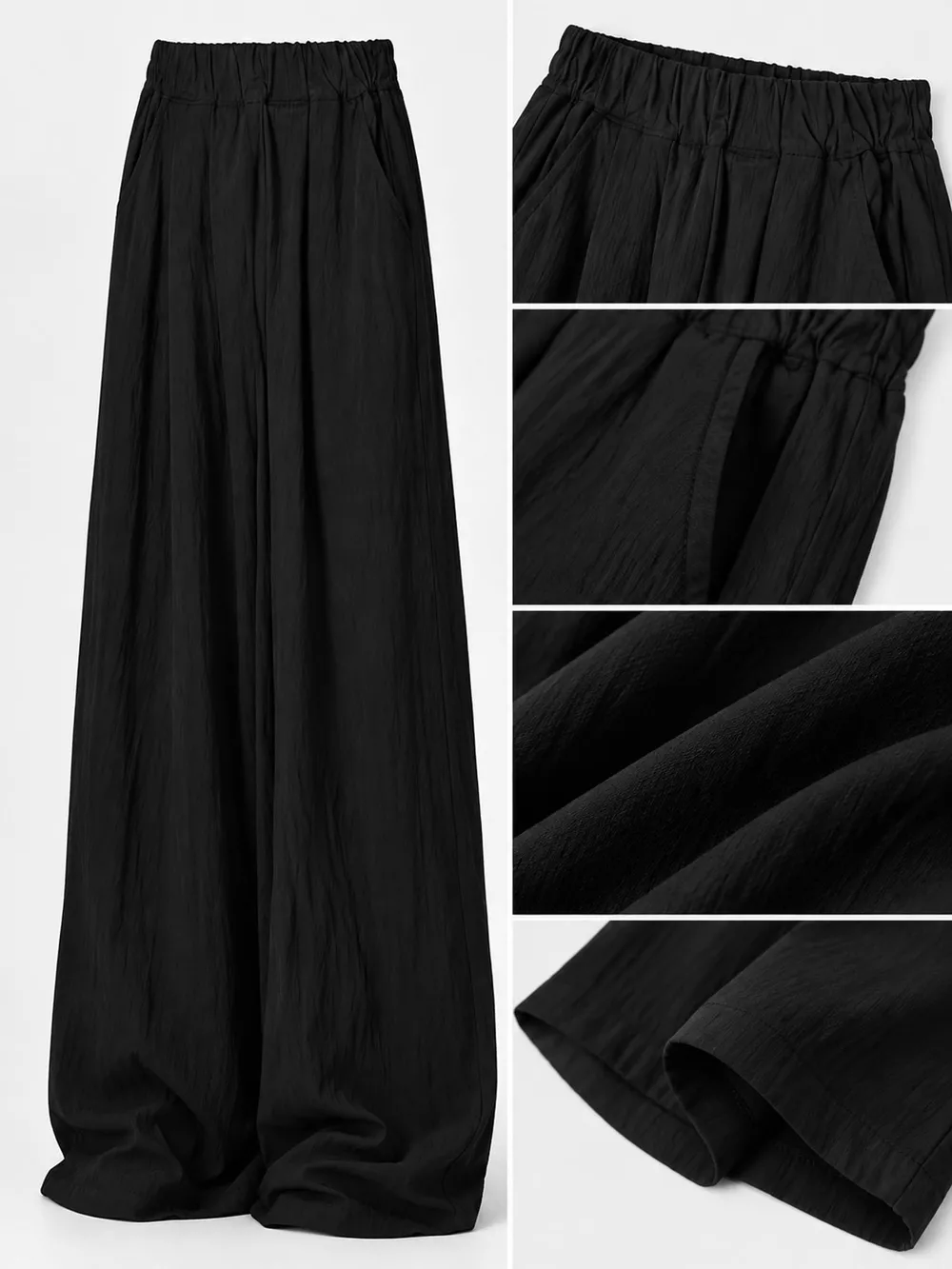 High-Waisted Loose Fit Wide-Leg Casual Pants, image 17