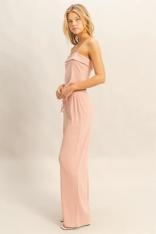 Rib Knit Cami Top and Pants Set, image 3