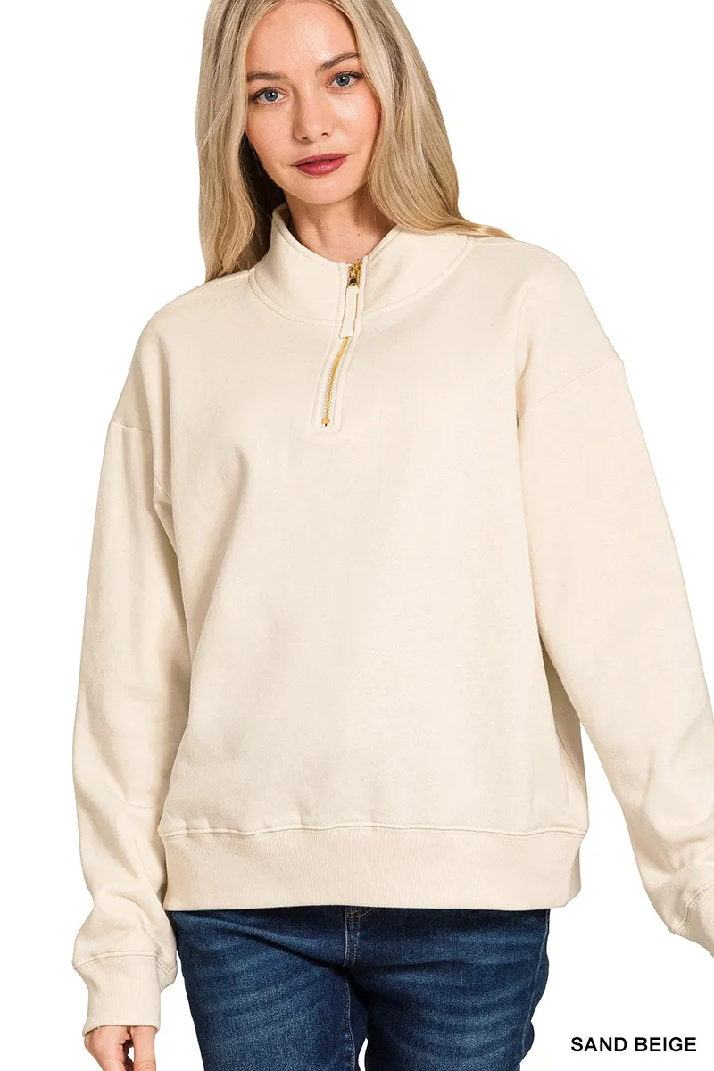 Fleece Half Zip Sweatshirt, image 2