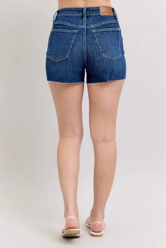 Full Size High Waist Criss-Cross Waistband Denim Shorts Plus Size, image 18