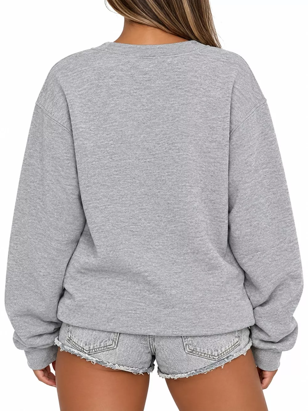 Full Size Solid Color Long Sleeve Sweatshirt Plus Size, image 13