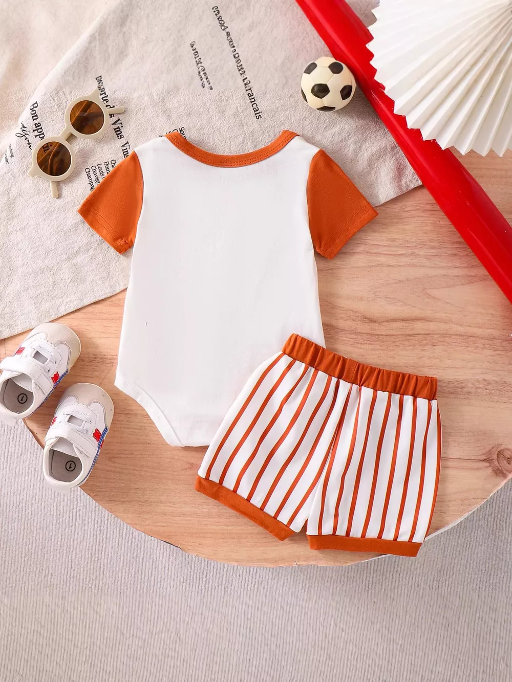 Children's My First Baseball Season Bodysuit and Shorts Set, image 6