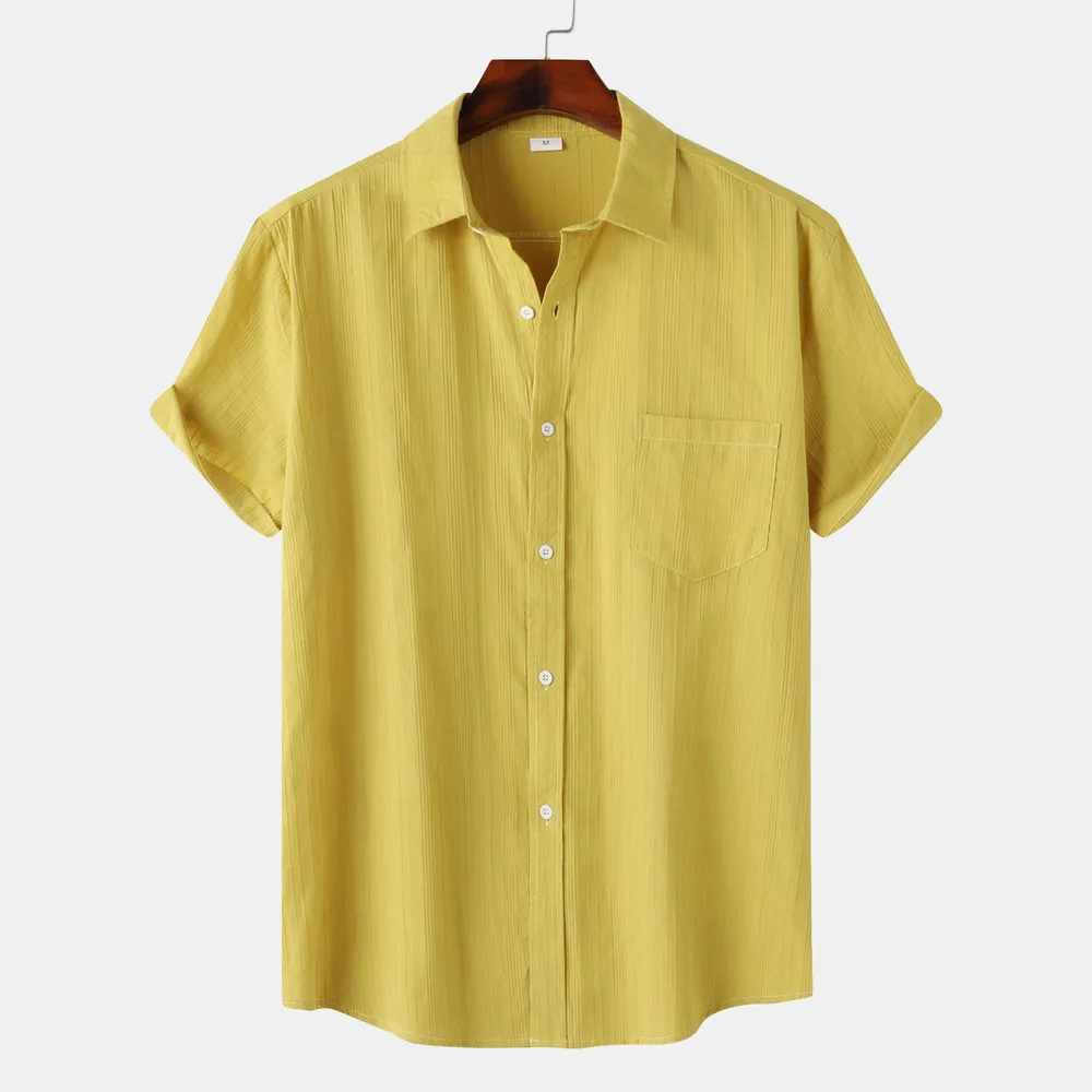 Men's Short Sleeve Button Down Shirt with Chest Pocket, image 23