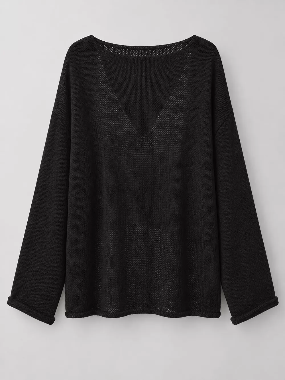 Full Size Sheer Lightweight Knit Top Plus Size, image 38