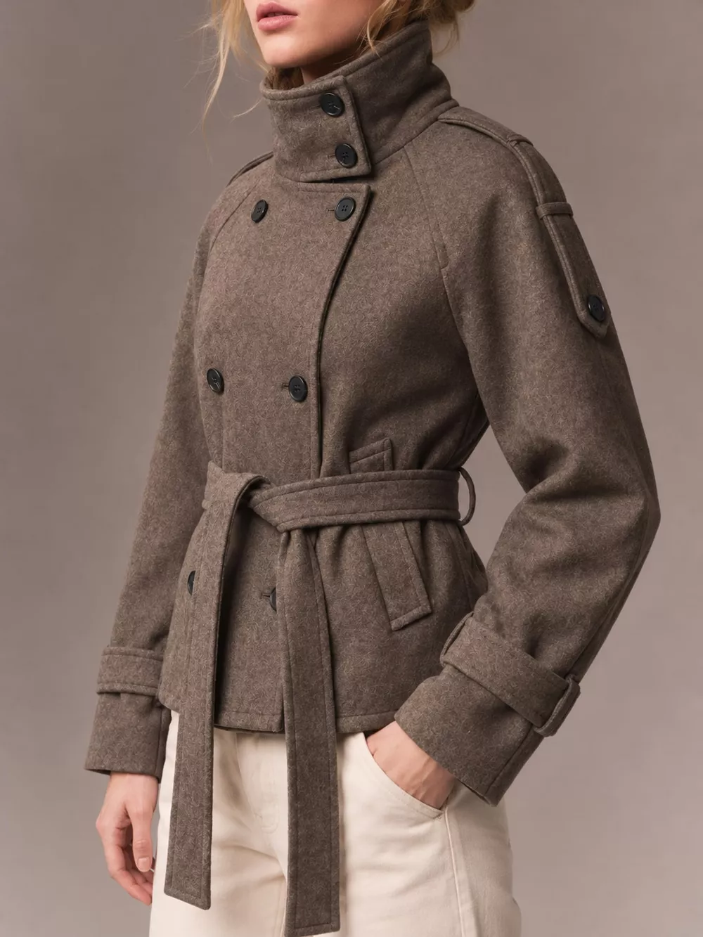 Double-Breasted Belted Outerwear, image 6