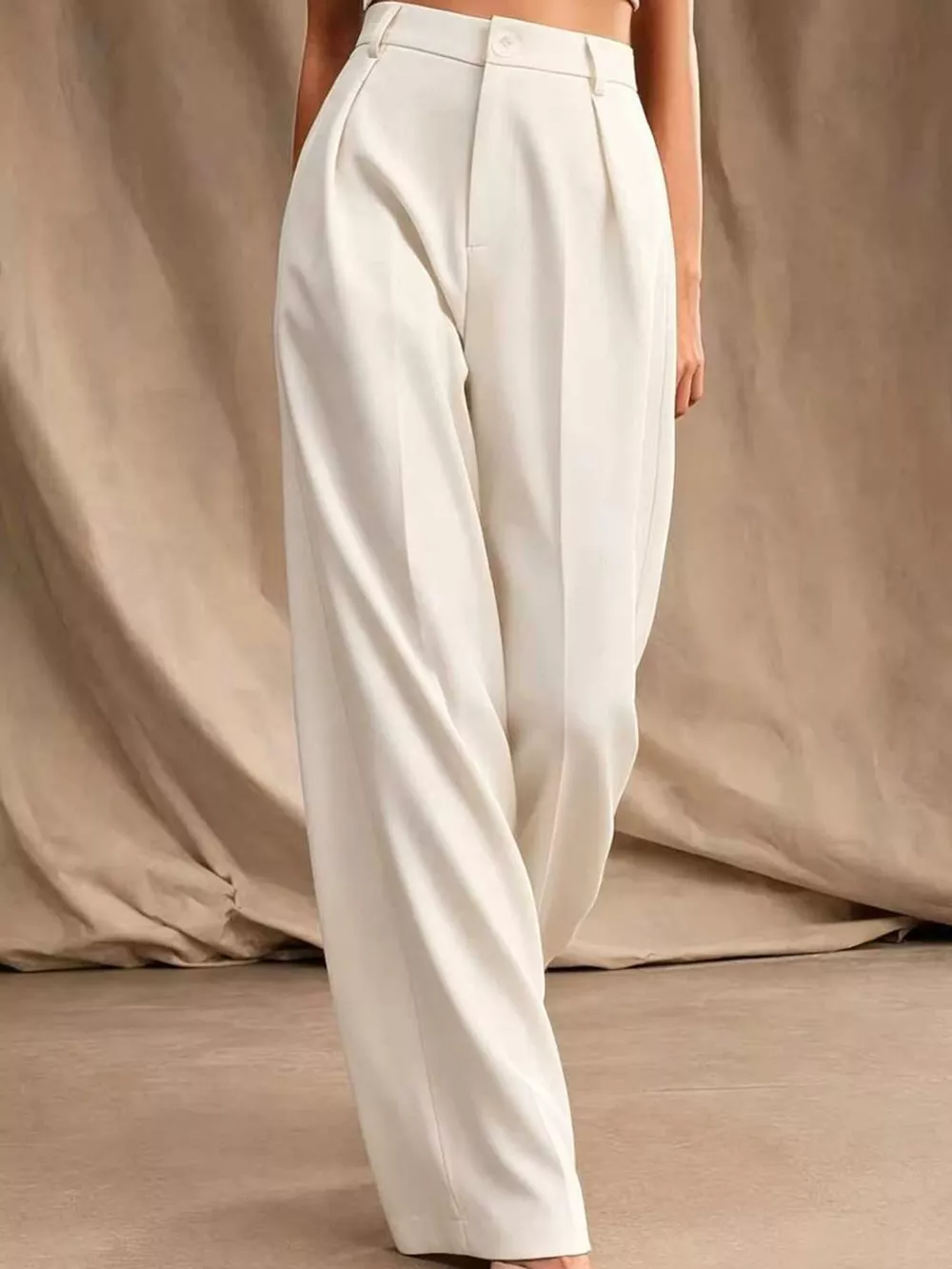 High-Waisted Pleated Wide-Leg Pants, image 25