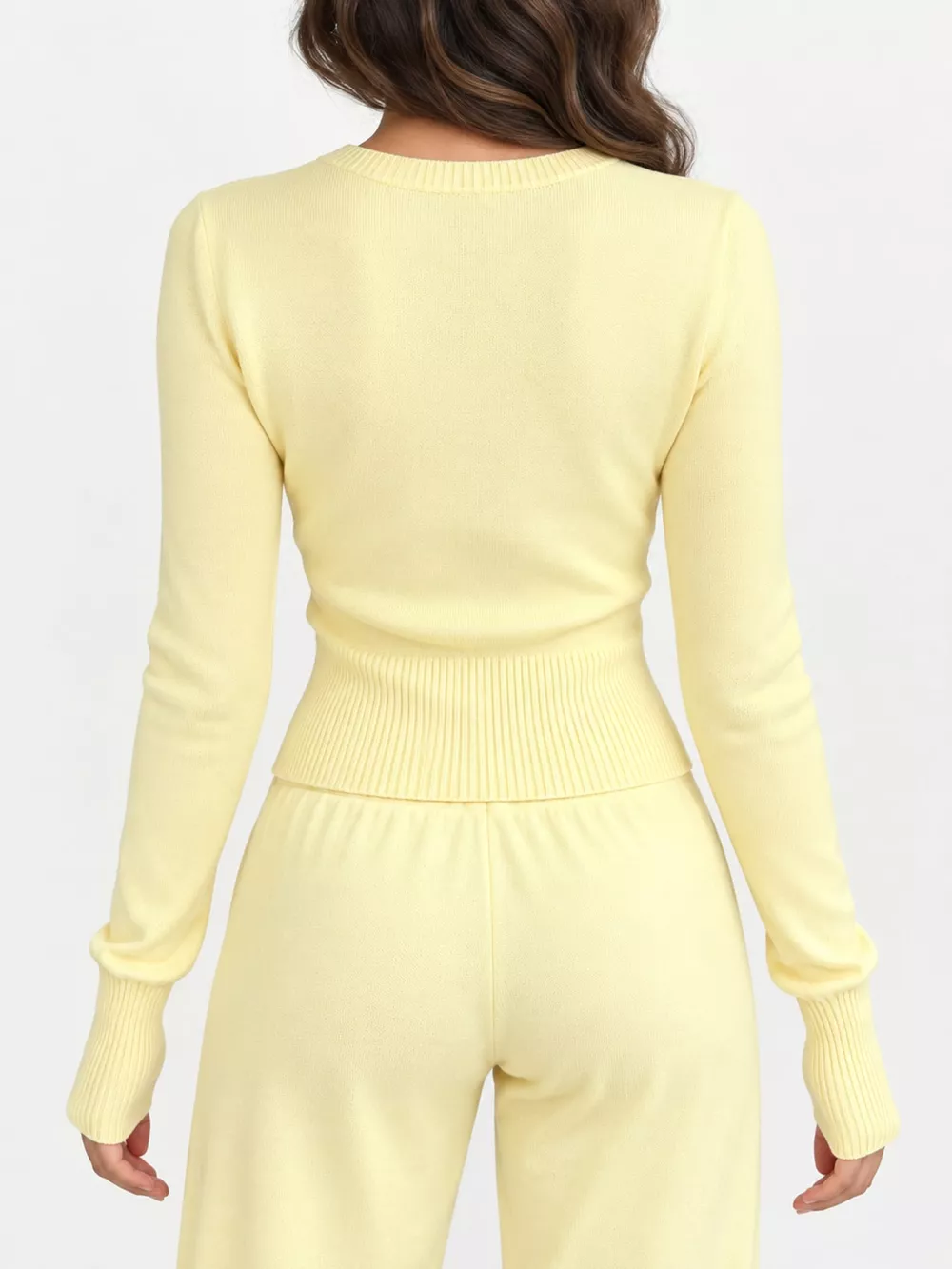 Slim-Fit Ribbed Knit Button-Down Cardigan, image 32