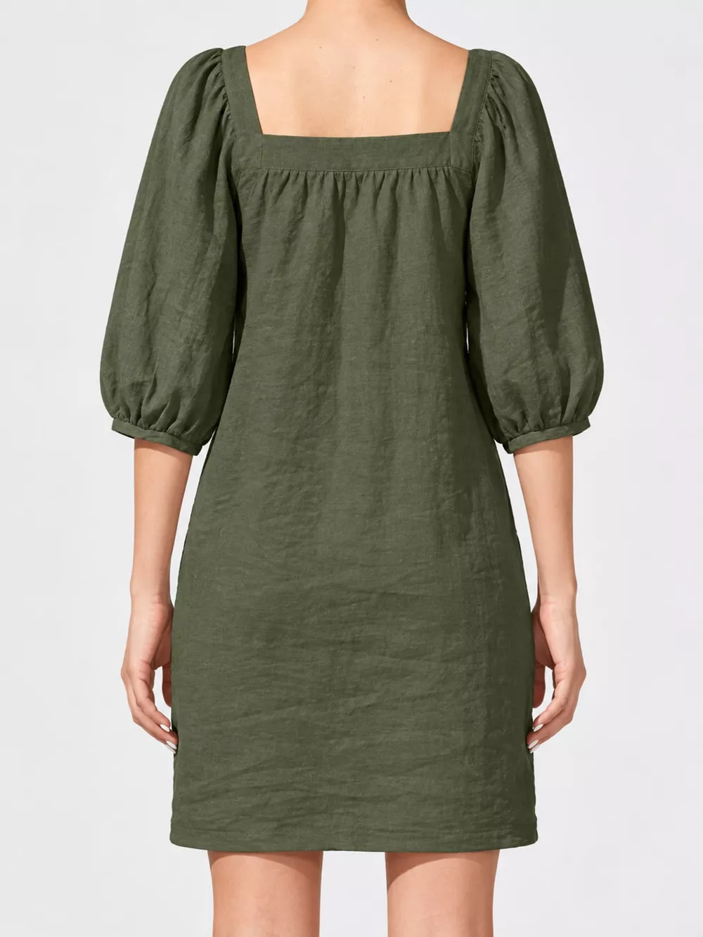 Square Neck Puff Sleeve Mini Dress, image 13