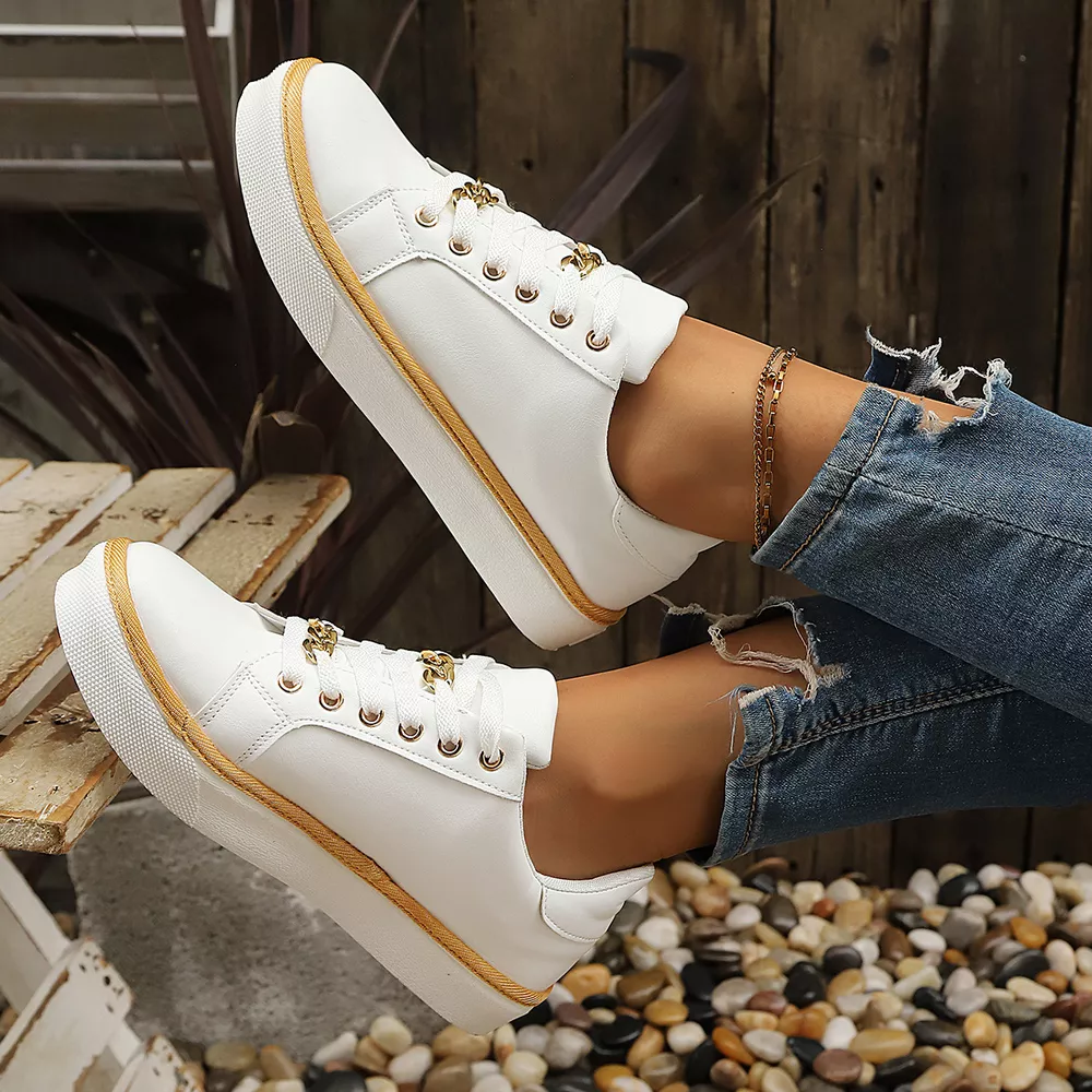 Round Toe Platform Sneakers, image 10