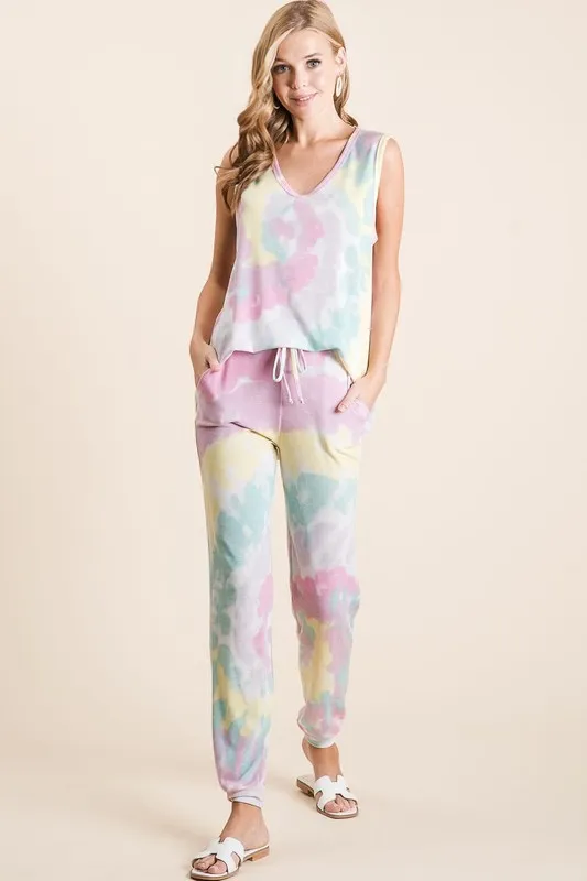 Tie Dye French Terry Casual Pants, image 13