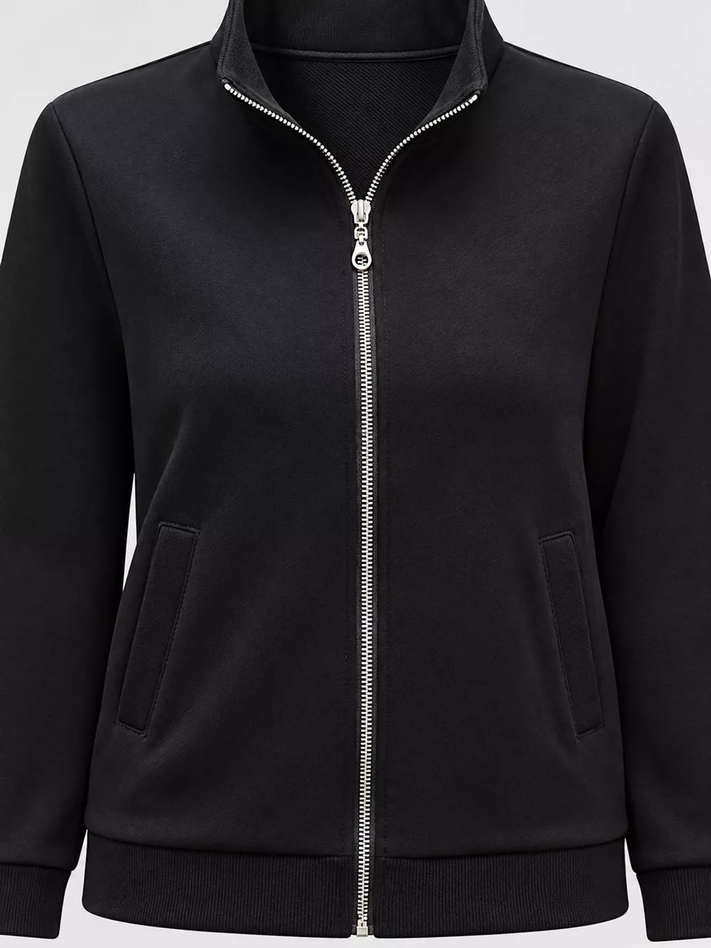 Full Size Stand-Collar Zip-Up Sweatshirt Plus Size, image 10